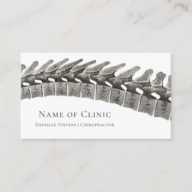 Cartão De Horário Lembrete de Compromisso do Chiropractor em Vertebr (Frente)