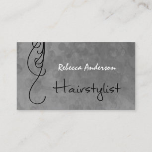 Cartão De Horário Lembrete de Compromisso do Hairstylist do Silver M