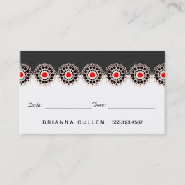 Cartão De Horário Lembrete de Compromisso do Salão do Cabelo de Rose