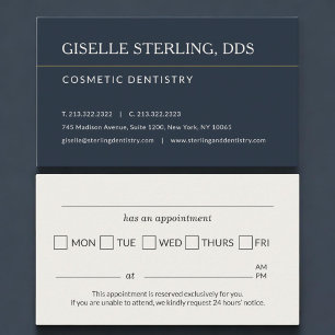 Cartão De Horário Lembrete de Consulta de Clínica de Odontologia Est