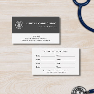 Cartão De Horário Lembrete Profissional de Odontologia Dentária Múlt