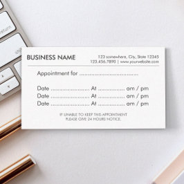 Cartão De Horário Lembrete Simples de Simples Compromisso