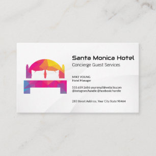 Cartão De Horário Logotipo Bed