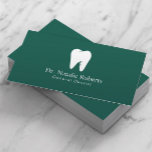 Cartão De Horário Logotipo de Dente para Dentes de Dente Teal<br><div class="desc">Cartões de Nomeação Dentária Verde-Teal do Logotipo Dentista.</div>