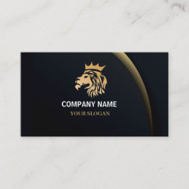 Cartão De Horário Logotipo de Leão Elegante Profissional