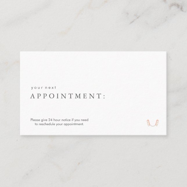 Cartão De Horário Logotipo Dentista (Frente)