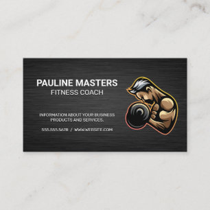 Cartão De Horário Logotipo do treinador de malhações Health Gym