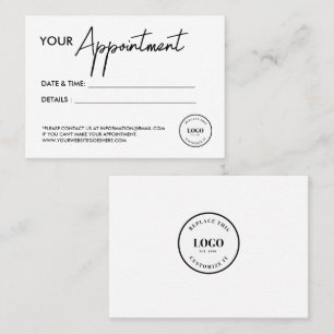 Cartão De Horário Logotipo empresarial Personalizado Simples moderno