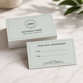 Cartão De Horário Logotipo Personalizado Moderno Profissional Verde 