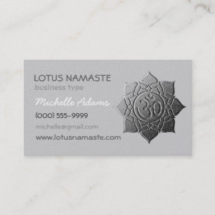 Cartão De Horário Lotus Namaste OM (Aum)