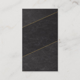 Cartão De Horário Luxury Blank Appointment Card – Black & Gold