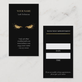 Cartão De Horário Luxury Lash Technician Appointment Card
