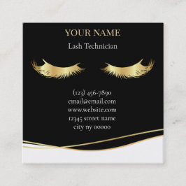 Cartão De Horário Luxury Lash Technician Appointment Card