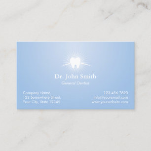 Cartão De Horário Luz dos cuidados dentários - nomeação azul do