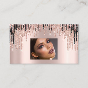 Cartão De Horário Makeup Artist Rosa Spark Lip Wax Nomeação Foto