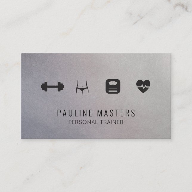 Cartão De Horário Malhação e nutrição | Formador pessoal (Frente)