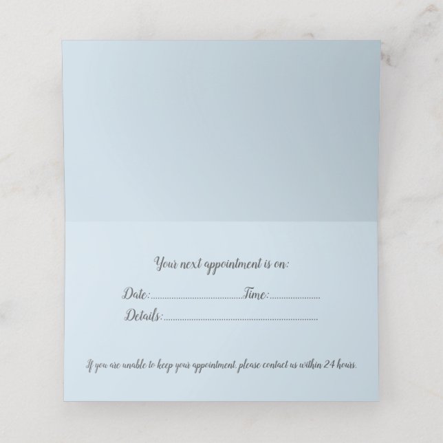 Cartão De Horário Manicurista Pedicurist Nail Salon (Interior Desdobrado)