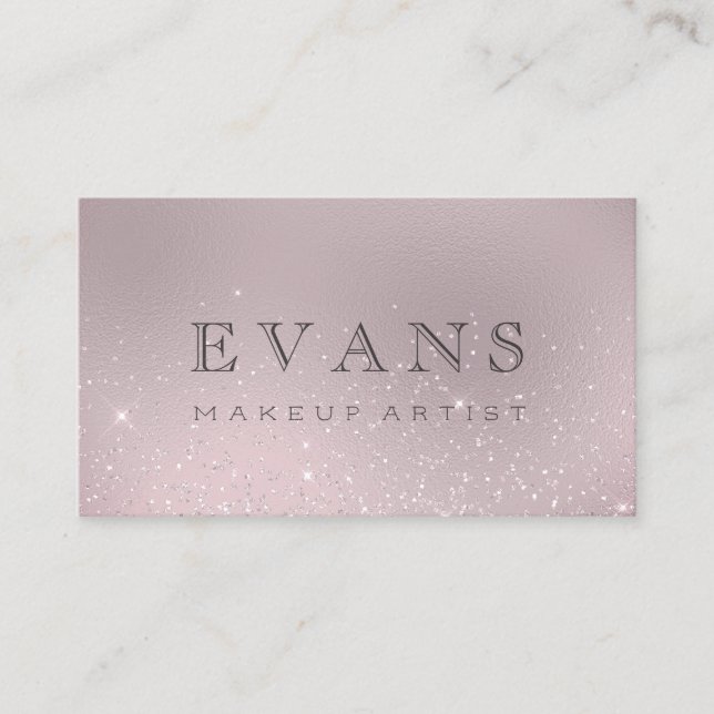 Cartão De Horário Maquiagem de brilho por esmagamento da planta de b (Frente)