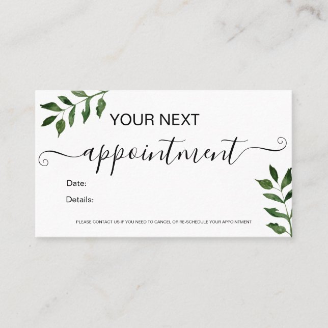 Cartão De Horário Maquiagem minimalista (Frente)