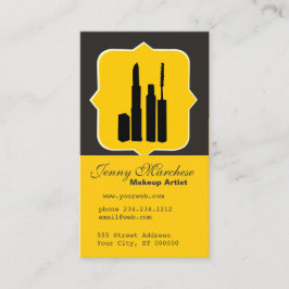 Cartão De Horário Maquilhador do consultante de beleza do rímel do