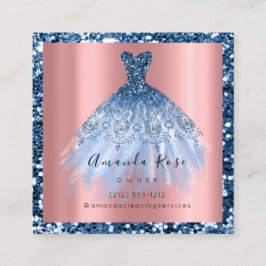 Cartão De Horário Marinho Azul Glitter Dourado Rosa do Planejador de