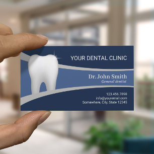 Cartão De Horário Marinho de Dentista Profissional de Dentista de De