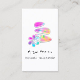 Cartão De Horário Massagem Spa Bem-Estar Logotipo de Reflexologia Un