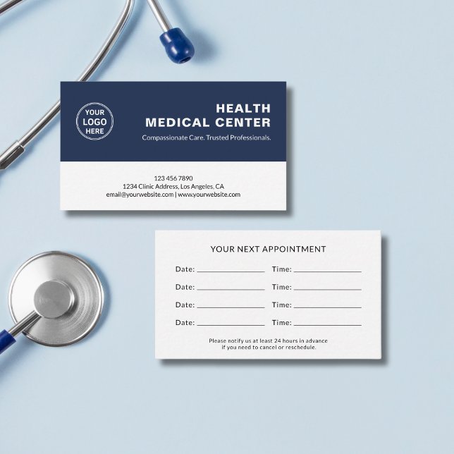 Cartão De Horário Medical Healthcare Clinic Doctor (Medical Healthcare Clinic Doctor Appointment Card)
