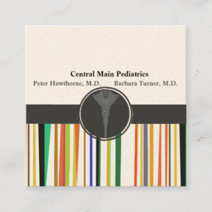 Cartão De Horário Médico Moderno Nomeação de Pediatria Med.