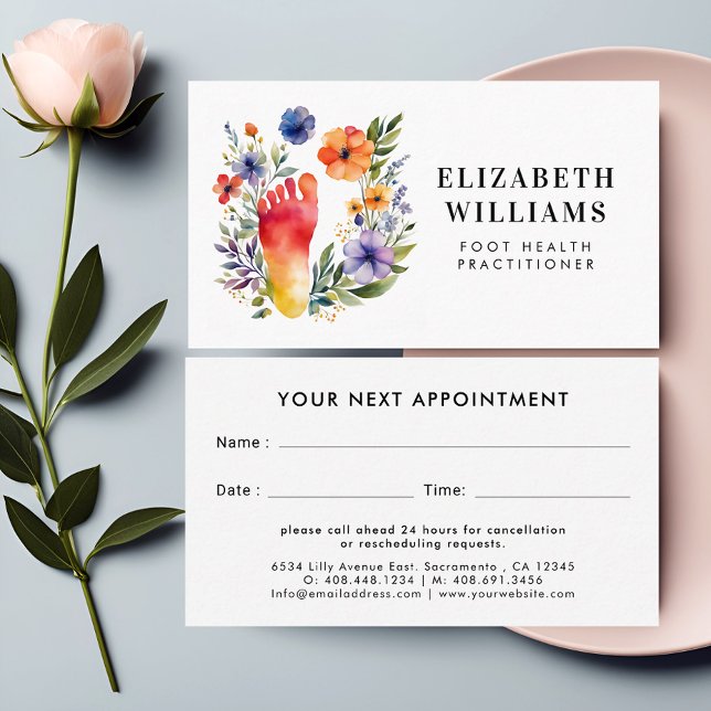 Cartão De Horário Médico Pódiatra Moderno (Criador carregado)