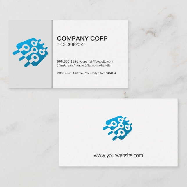 Cartão De Horário Microchip | Tecnologia (Frente/Verso)