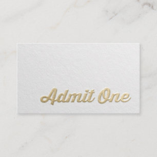 Cartão De Horário Mínimo branco Dourado em chic Logotipos de texto p