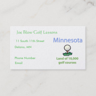 Cartão De Horário Minnesota Golfer