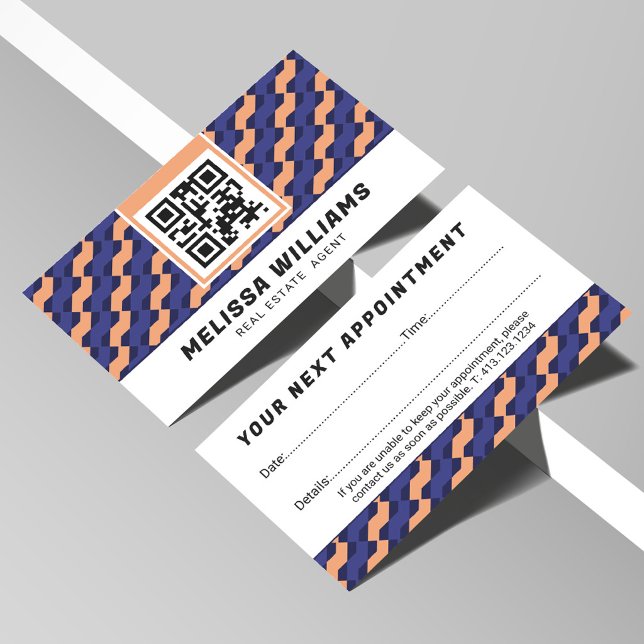 Cartão De Horário Modern Geometric Interlocking Pattern  (Criador carregado)