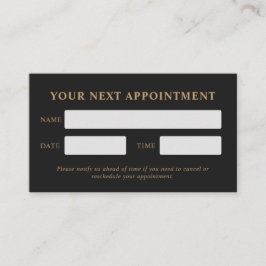 Cartão De Horário Modern Luxury Charcoal Golden Paw Pet Care