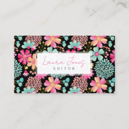 Cartão De Horário Mulheres do Editor de Escritores Florais Pintados