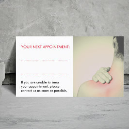 Cartão De Horário Mulheres Simples e Elegantes Massagem nas Costas