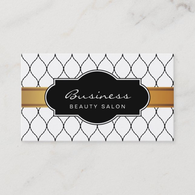 Cartão De Horário Na moda Fishnet Lace Beauty Salon Nomeação (Frente)