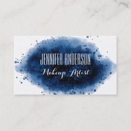 Cartão De Horário Nomeação de Artista de Maqueamento de Cor de Água