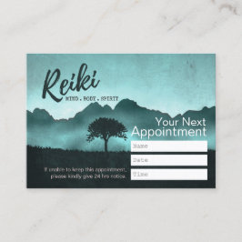 Cartão De Horário Nomeação de Instrutor do Reiki Master & Yoga Natur