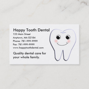 Cartão De Horário Nomeação dental do dente feliz feito sob encomen