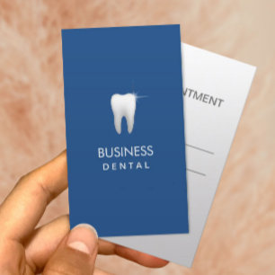 Cartão De Horário Nomeação dental lisa do profissional dos azuis