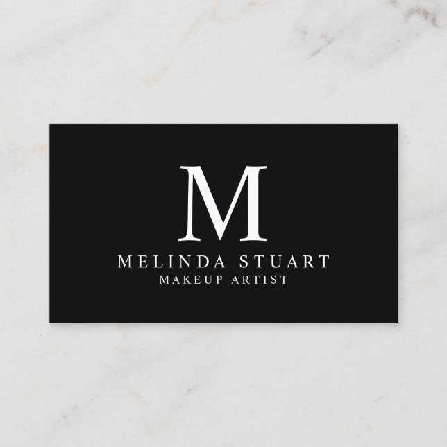 Cartão De Horário Nomeação elegante preto e branco (Frente)