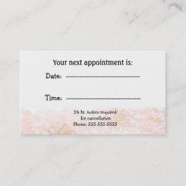 Cartão De Horário Nomeação Especialista Marble Peach