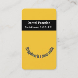 Cartão De Horário Nomeação "Felicidade é um Sorriso Limpo" Dentista