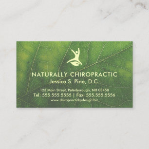 Cartão De Horário Nomeação natural do Chiropractor da folha da sa