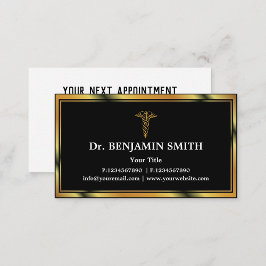 Cartão De Horário Nomeação para o Serviço Médico Elegante Profission