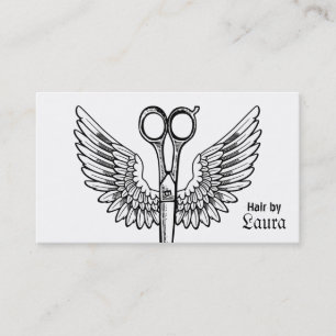Cartão De Horário o cabeleireiro scissors o vintage retro do