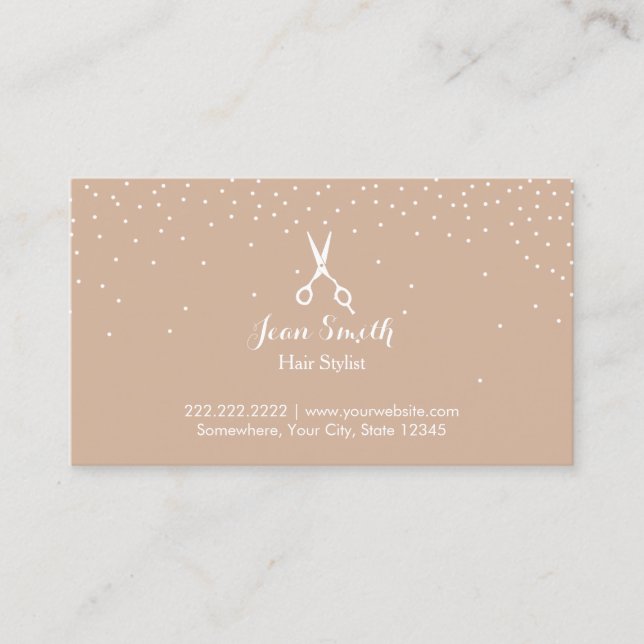 Cartão De Horário O confete neutro pontilha a nomeação do (Frente)