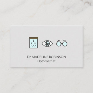 Cartão De Horário Optometrista | Médico | Exame ocular